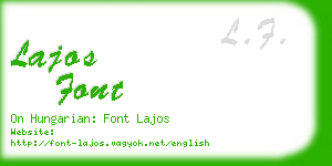 lajos font business card